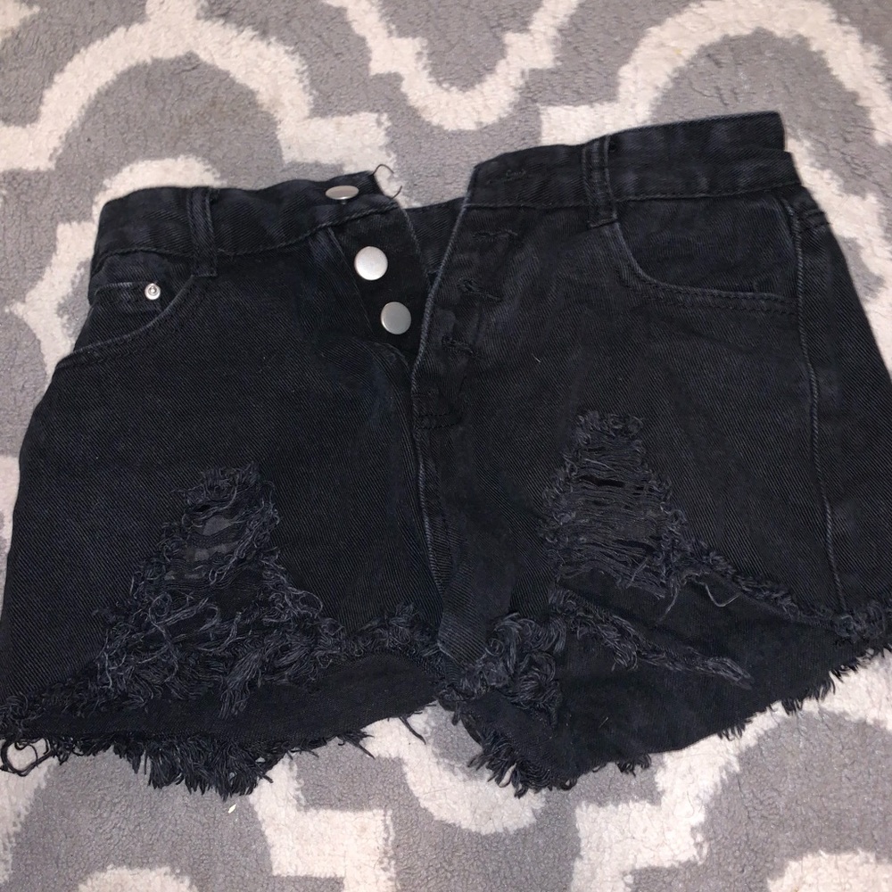 Black Jean shorts